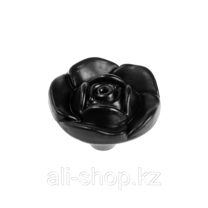 Ручка кнопка TUNDRA Rose 01, черная - фото 1 - id-p113504898