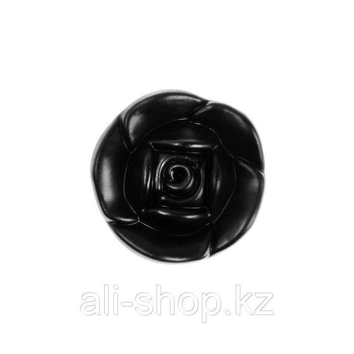 Ручка кнопка TUNDRA Rose 01, черная - фото 2 - id-p113504898