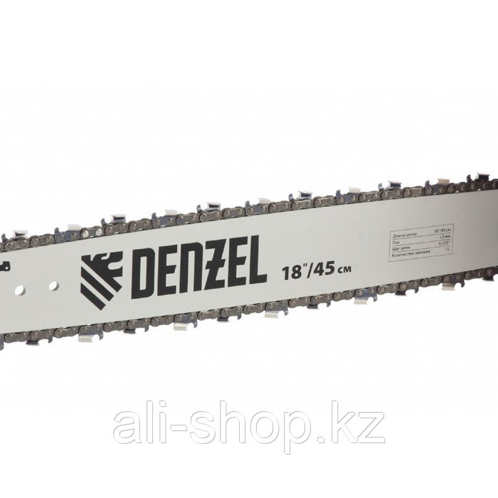 Пила цепная Denzel DGS-5218, 3.5 л.с, шина 450 мм, шаг 0.325", 72 звена, паз 1.3 мм, бензин 496846 ... - фото 4 - id-p113505171