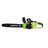 Пила цепная GreenWorks GD40CS40, 40В, 15", 3/8", 56 зв., БЕЗ АКК. И ЗУ