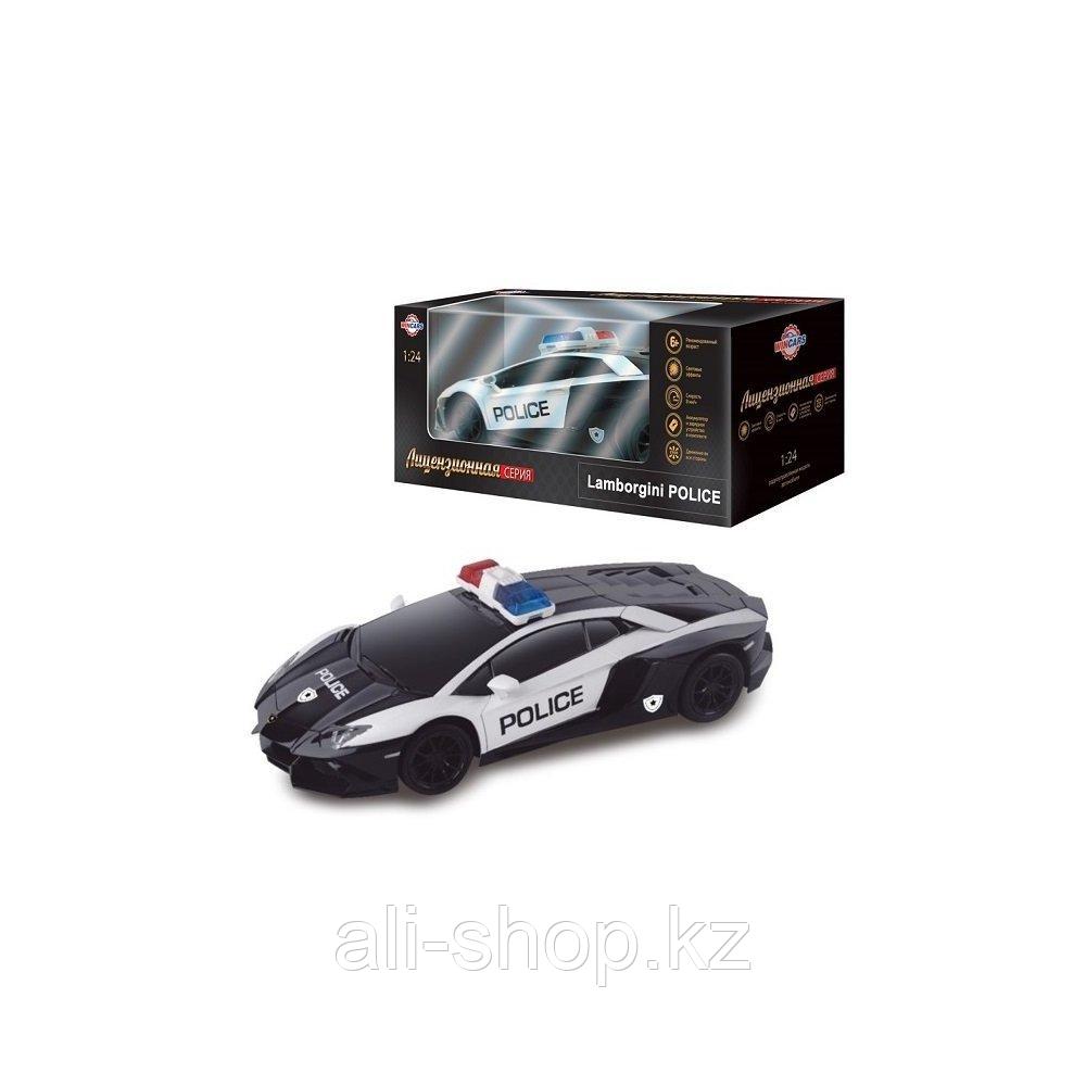 Wincars DS-2010 Lamborghini полиция (лицензия), Р/У, масштаб 1:24, ЗУ в комплекте - фото 1 - id-p113518171