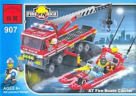 Конструктор BRICK ENLIGHTEN "Противопожарная служба / Fire Rescue" Арт.907 "Пожарно-спасательный кат ...