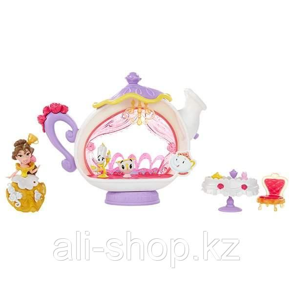 Hasbro Disney Princess B5346 Маленькая кукла и модные аксессуары Белль и гостиная - фото 1 - id-p113517330