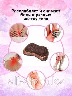 Massage pillow / Массажная подушка с термороликами и подогревом для дома и автомобиля/Массажер для ... - фото 4 - id-p113520226