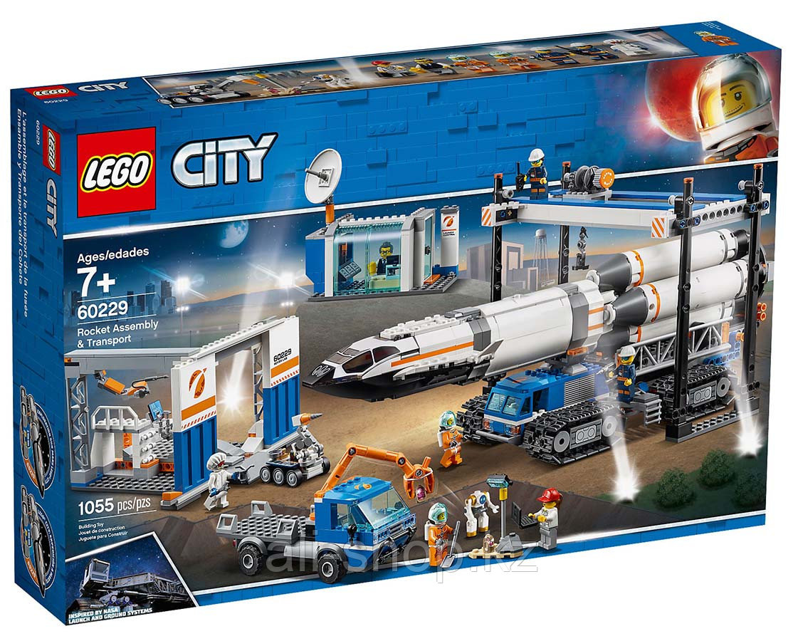 Lego City 60229 Лего Город Площадка для сборки и транспорт для перевозки ракеты - фото 1 - id-p113512021