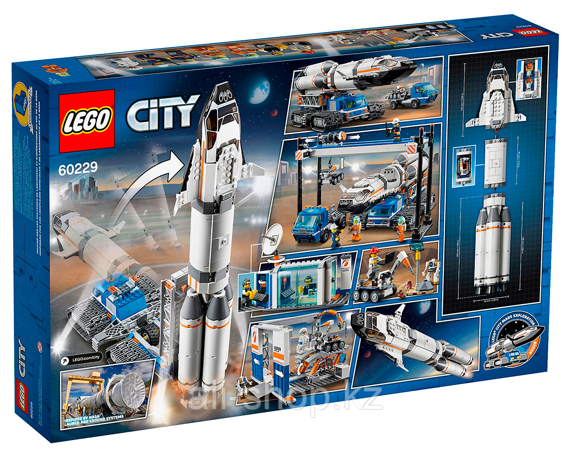 Lego City 60229 Лего Город Площадка для сборки и транспорт для перевозки ракеты - фото 3 - id-p113512021