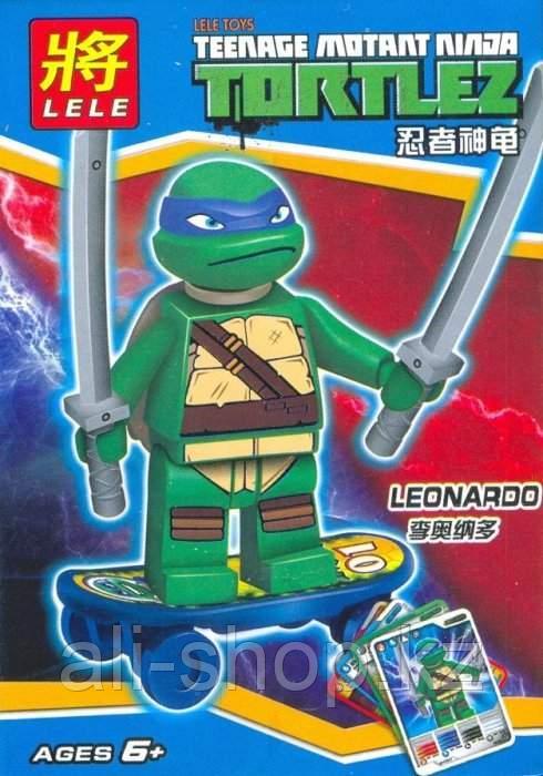 Конструктор LELE "Teenage Motant Ninja TORTLES/ Черепашки-ниндзя" Арт.79109-2 "LEONARDO на скейте" - фото 1 - id-p113514053