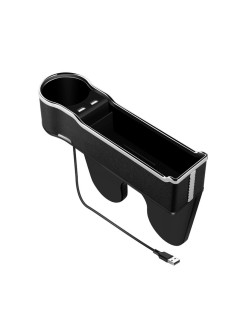 Caprime / Автомобильный органайзер карман между сидениями c USB-2x 2.1A для мелочей, c подстаканник ... - фото 2 - id-p113520561