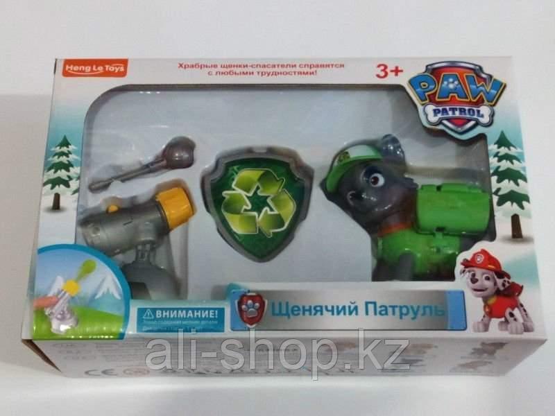 Игрушка Paw Patrol Щенячий патруль Фигурка 12см Щенок Рокки, пушка Арт.APT125-S - фото 1 - id-p113516926