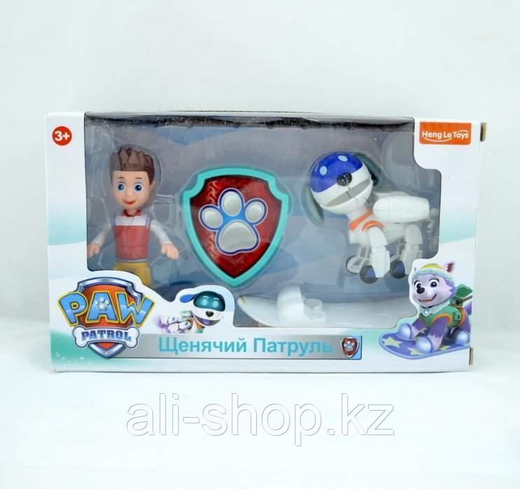 Набор игровой Paw Patrol Щенячий патруль Райдер, Значок, Робопес на сноуборде Арт.181 - фото 1 - id-p113517020