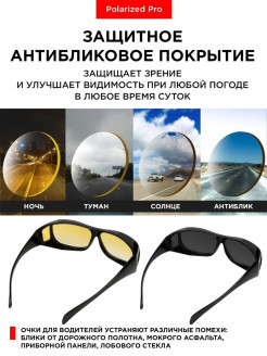 Polarized Pro / Умные очки солнцезащитные антибликовые защитные для вождения рыбалки охоты спорта 2 ... - фото 5 - id-p113520090
