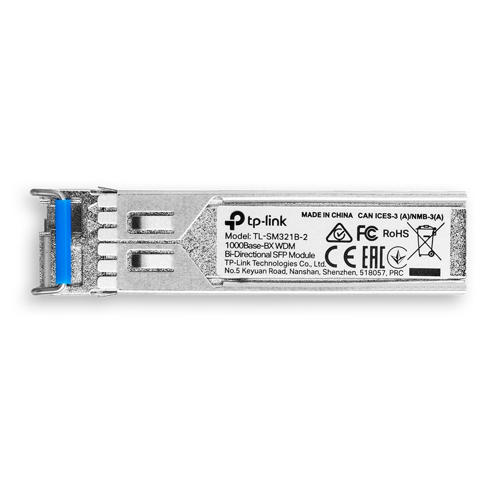 TP-LINK TL-SM321B-2 Трансивер LC коннектор, WDM, TX: 1310 нм, RX: 1550 нм, Simplex, Одномодовый, 2км - фото 2 - id-p113521498