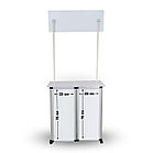 Промостол алюминиевый с дверцами на колесах, фото 3