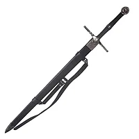 Средневековый рыцарский двуручный бутафорский стальной меч Ведьмак-3 Дикая охота, 120 см, 2 кг