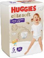 Трусики для мальчиков и девочек Huggies Elite Soft 5(12-17кг.) 19шт. «Супердышащие»