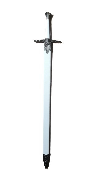 Бутафорский стальной меч Ведьмак "Колдунья Хантер" белый 114 см, 1,8 кг - фото 4 - id-p113525790