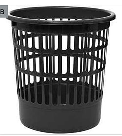 Корзина для бумаг OfficeClean, 09л, сетчатая, черная