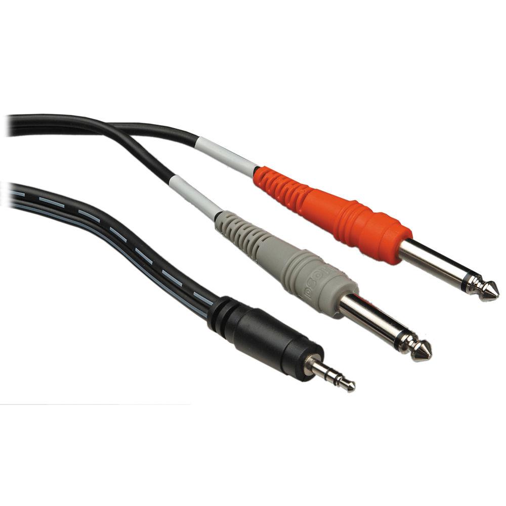 Кабель Hosa 3.5 mm jack 1 (папа) - 6.3 mm jack 2 (папа) 3 м