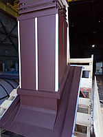 Примыкание для кирпичной трубы в технике фальца