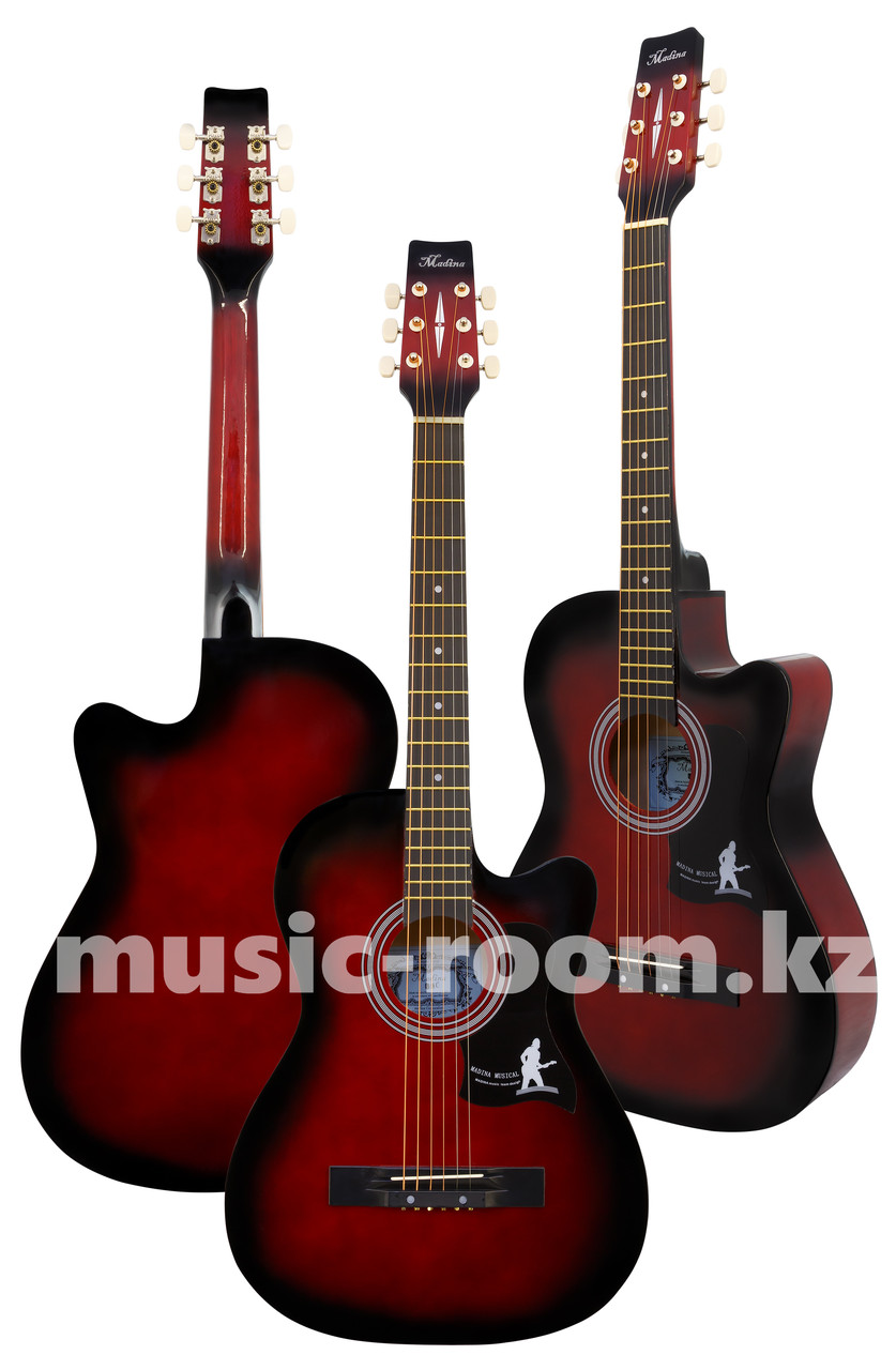 Гитара акустическая с вырезом Ronnie wood AG38C RD - фото 1 - id-p113526236