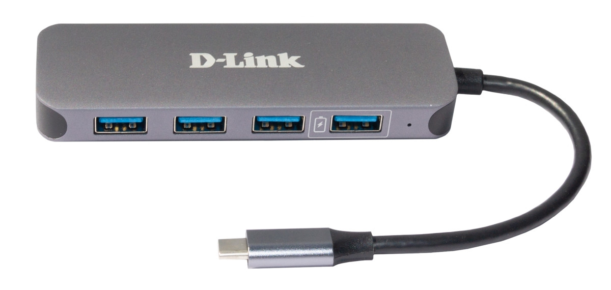 D-link DUB-2340 Компактный концентратор USB 4 x USB 3.0, 1 порт USB Type-C/PD 3.0 и разъемом USB Type-C