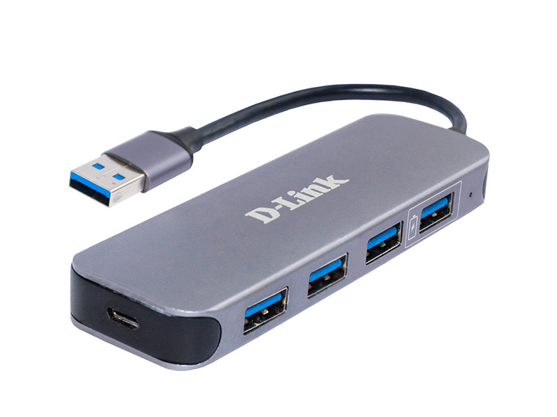D-Link DUB-1340 Концентратор USB с 4 портами USB 3.0, с адаптером питания - фото 1 - id-p113528003
