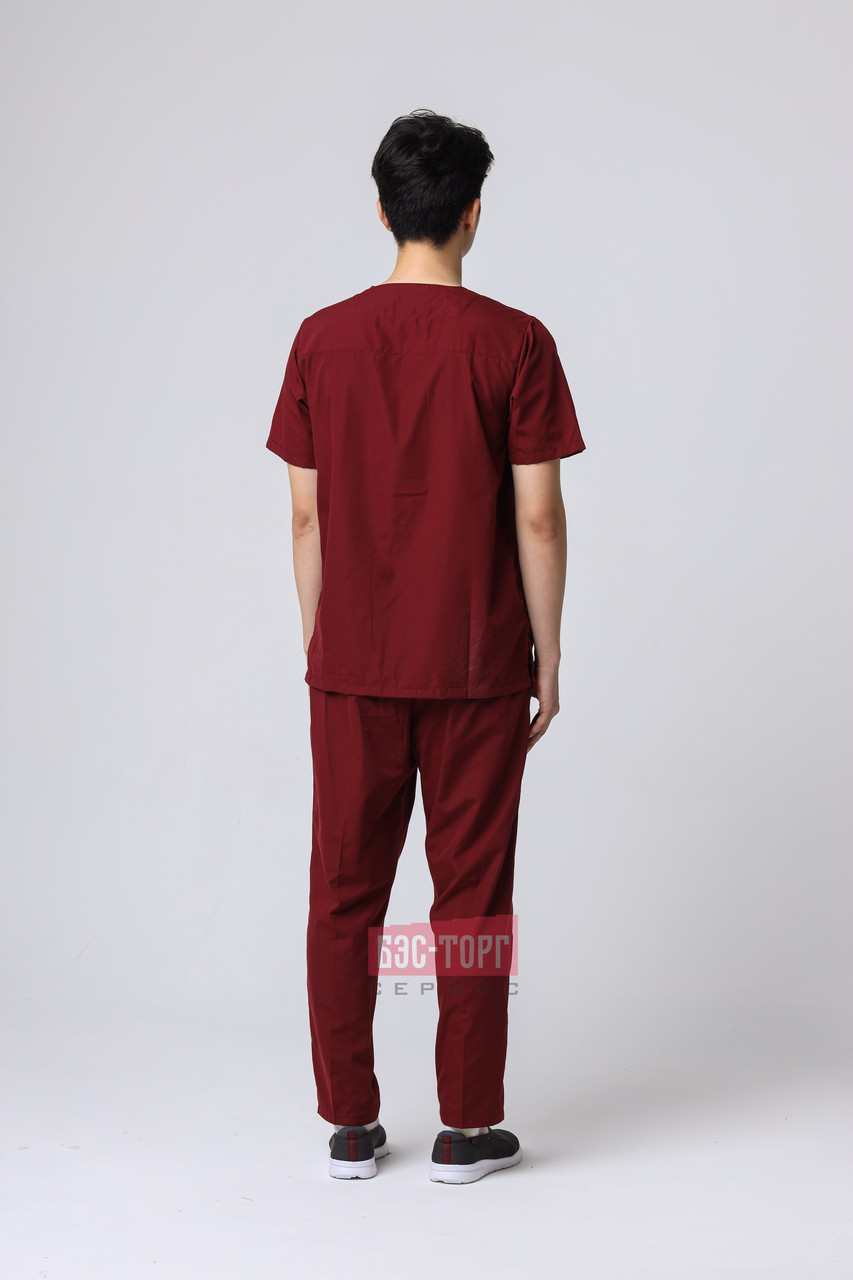 Хирургический костюм бордовый - фото 9 - id-p113527683