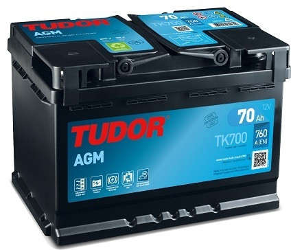 Аккумулятор EXIDE Tudor TK700 AGM 70 Ач обратная (Start-Stop)