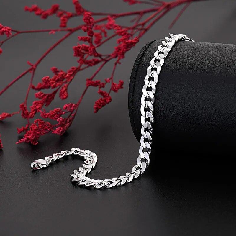 Ожерелье из серебра 925 пробы с цепочкой 7 мм для мужчин и женщин - фото 3 - id-p113531931