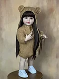 Кукла Реборн разговаривает в бежевом комбинезоне, фото 2