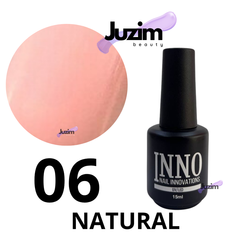 INNO RUBBER BASE CAMOUFLAGE 015ml №6 NATURAL BEIGE - фото 1 - id-p107320526