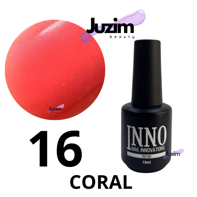 INNO RUBBER BASE CAMOUFLAGE 015ml №16 CORAL BASE - фото 1 - id-p107320536