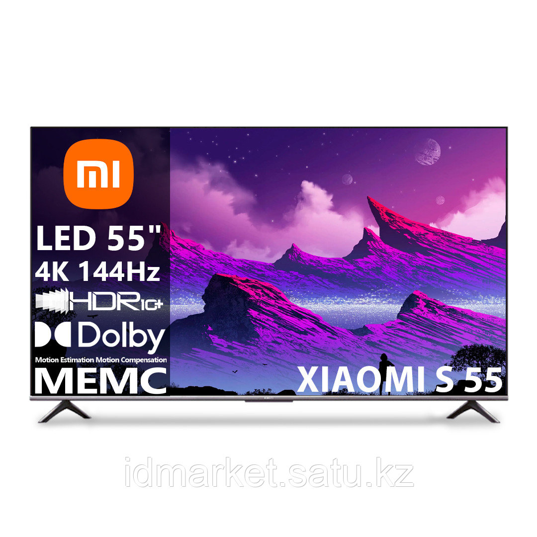 Телевизор Xiaomi S55" L55M9-S [DirectLED, 4K/144Hz, 140см, 450Нит, звук 2.0(25Вт)] - фото 1 - id-p124978274