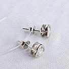 Серьги из серебра с фианитами Италия L15, фото 2