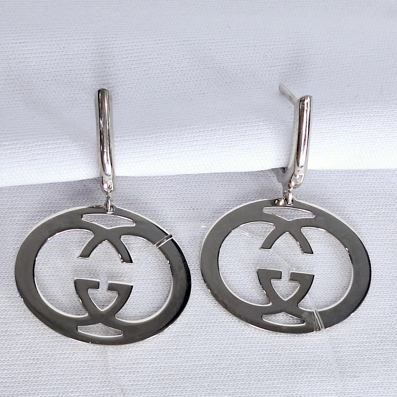 Серьги из серебра с фианитами Италия L171 вставка без вставок, фото 1