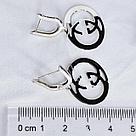 Серьги из серебра с фианитами Италия L171 вставка без вставок, фото 3