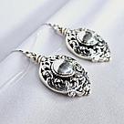 Серьги из серебра с фианитами L915 вставка без вставок, фото 2