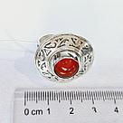Кольцо Алматы L188 серебро без покрытия вставка сердолик, фото 3