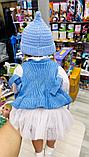 Кукла Реборн разговаривает в голубой жилетке, фото 3
