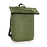 Легкий складной рюкзак Dillon из rPET AWARE , зеленый; , Длина 30 см., ширина 14,5 см., высота 46 см., диаметр
