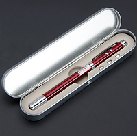 Лазерная ручка указка и фонарик 3 в 1 с кейсом бордовая