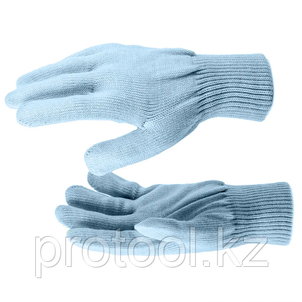 Перчатки трикотажные, акрил, цвет: зенит, двойная манжета, Россия// Сибртех, фото 2