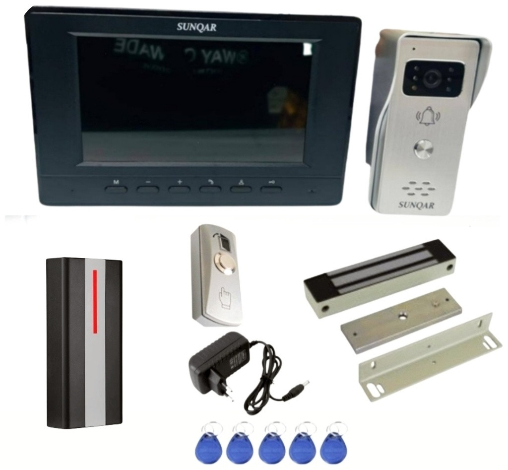 Sunqar видеодомофон WJ-731 черный, фото 1
