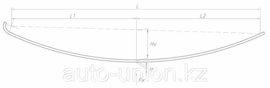 Лист №2 рессоры Hyundai HD-75,72,78 передн. 701106HD78-2902102 - фото 1 - id-p113566580