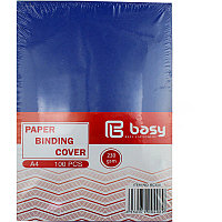 Обложка для переплета BASY "Z0041", А4 картон под кожу, 230 гр, синяя
