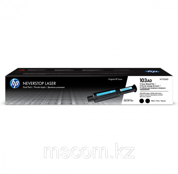 Заправочное устройство HP 103AD W1103AD с ориг. тонером для заправки принтеров HP Neverstop Laser (2 шт. в - фото 1 - id-p113564519