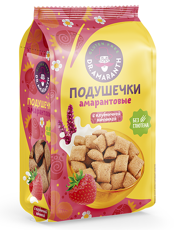 Подушечки «Dr.AMARANTH» амарантовые со вкусом клубники 100г, фото 1