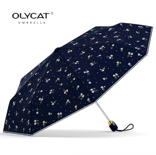 Складной зонт Olycat UV автомат Синий - фото 2 - id-p113575632