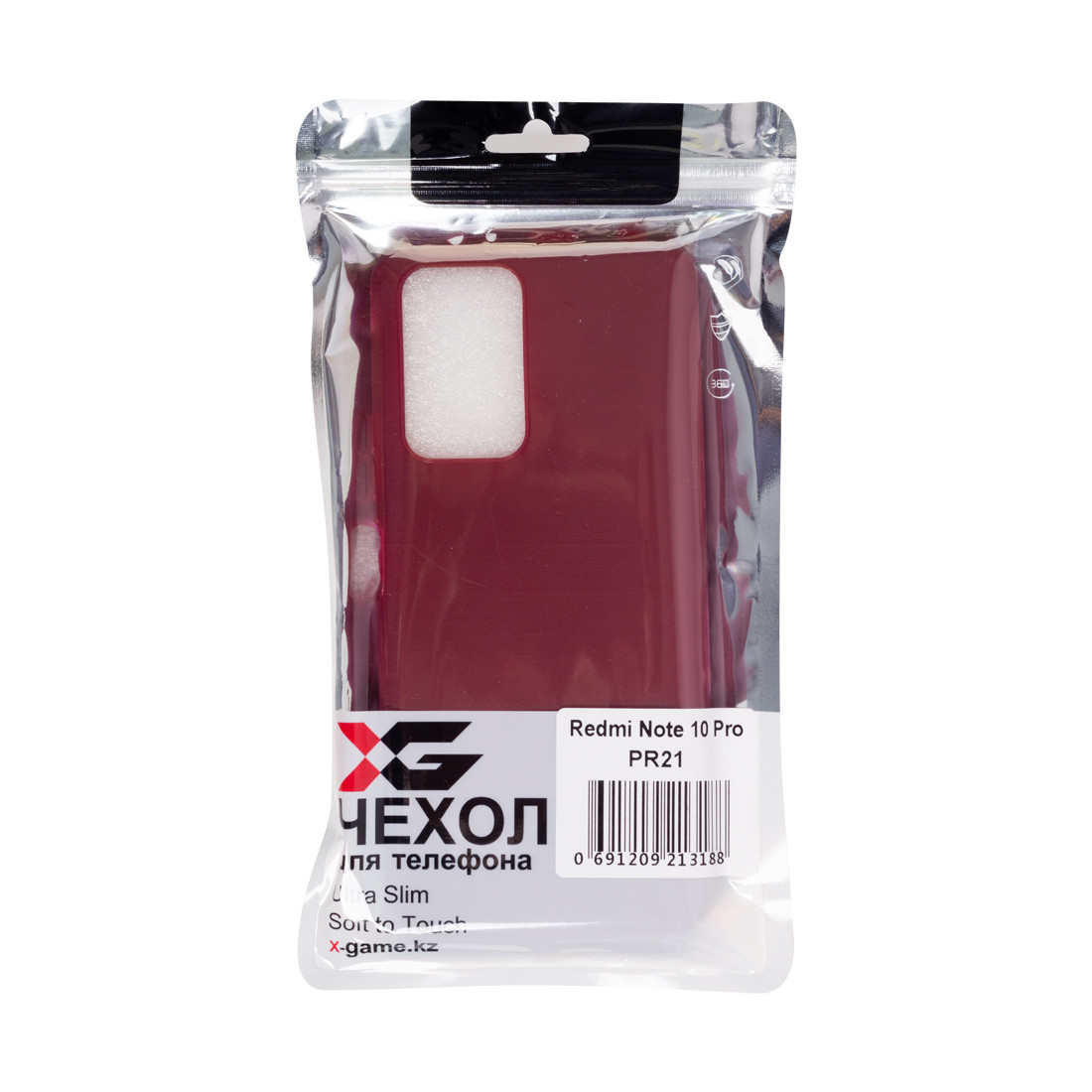 Чехол для телефона X-Game XG-PR21 для Redmi Note 10 Pro TPU Бордовый - фото 3 - id-p113579520