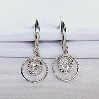 Серьги из серебра с фианитами SOKOLOV 94023433 вставка , с английским замком коллекц. SKLV